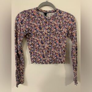 Wild Fable Long Sleeve Crop Top, Size Small